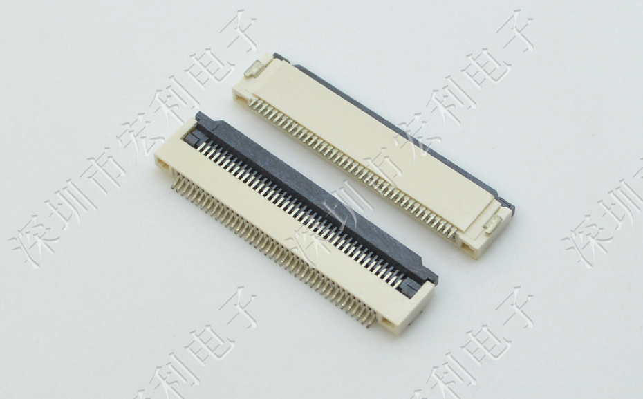 厂家FPC 0.5MM 6P 翻盖 软排线连接器 插座6pin FFC 接插件贴片