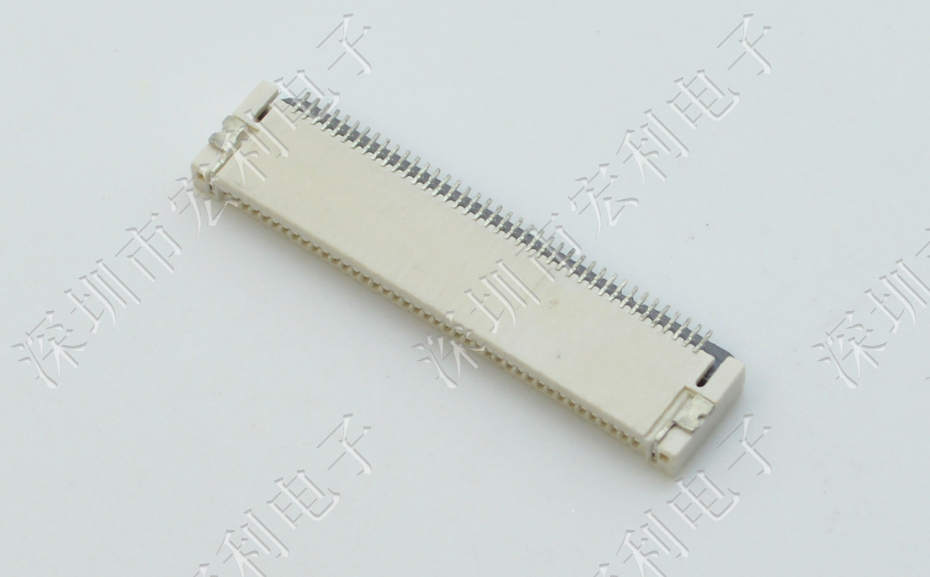 0.5mm-60P上下接后翻盖式 FFC/FPC扁平电缆插座连接器 软排线插座