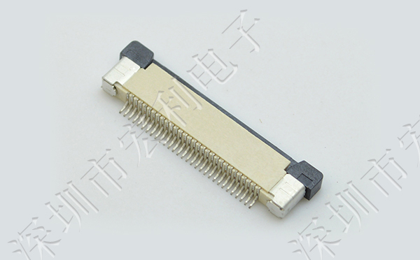 ffc/fpc排线座10pin抽屉式上接触0.5间距 H2.0厚PCB板贴片插座